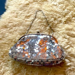 Sequined swing purse